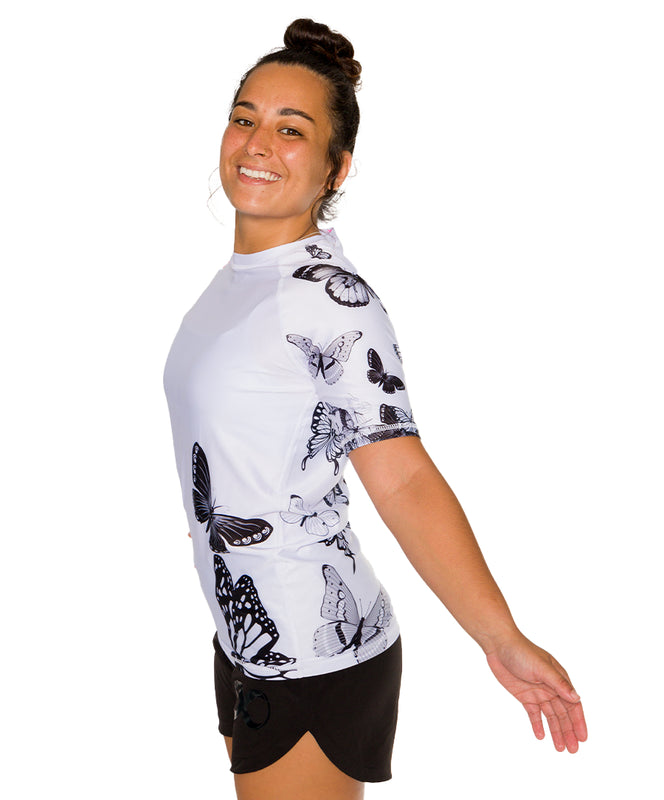 Butterfly Women's No Gi Rash Guard Short Sleeve