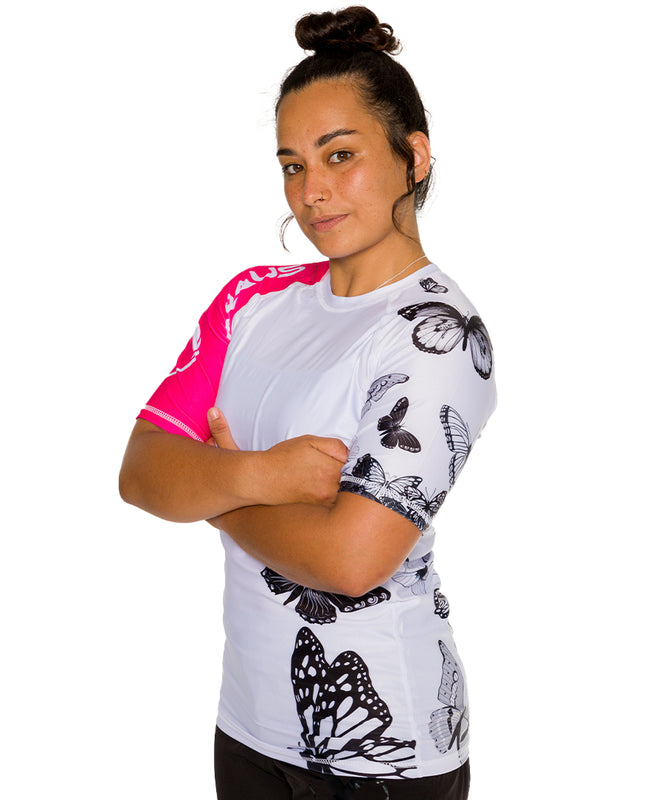 Butterfly Women's No Gi Rash Guard Short Sleeve