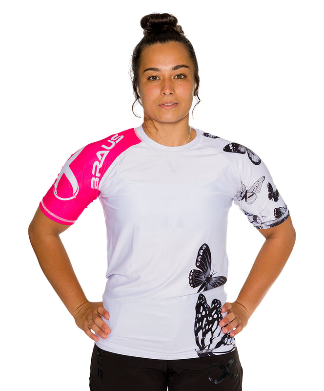 Butterfly Women's No Gi Rash Guard Short Sleeve