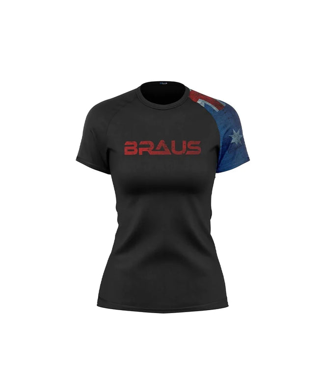 Flags Women's No Gi Rash Guard Short Sleeve