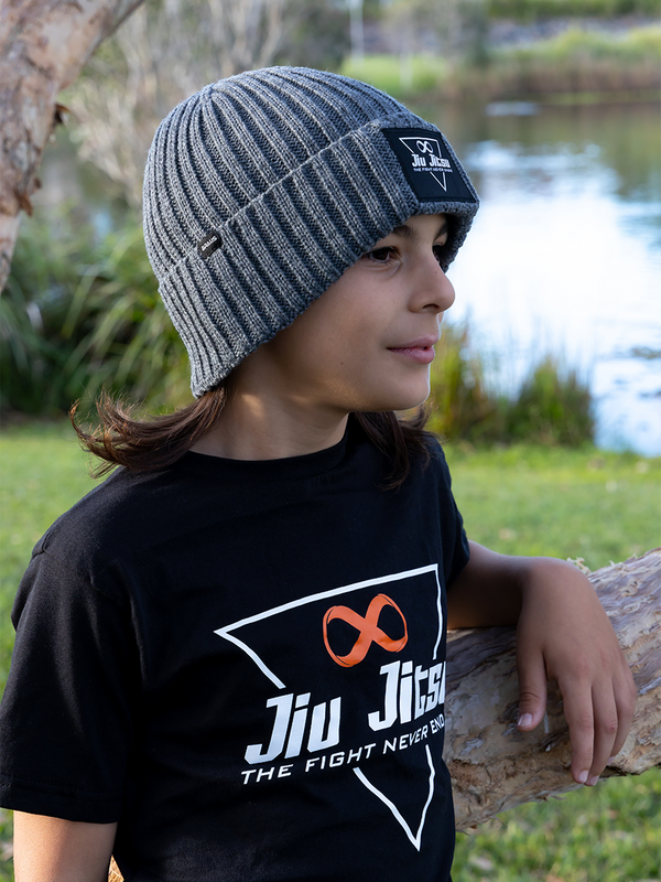 Triangle Kids Jiu Jitsu Beanie Grey