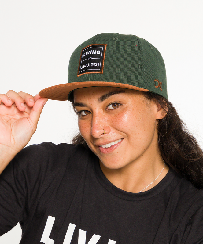 Living Jiu Jitsu Women's Snapback Hat Army Green