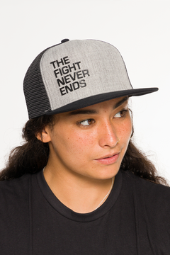 The Fight Never Ends Women's Snapback Trucker Hat
