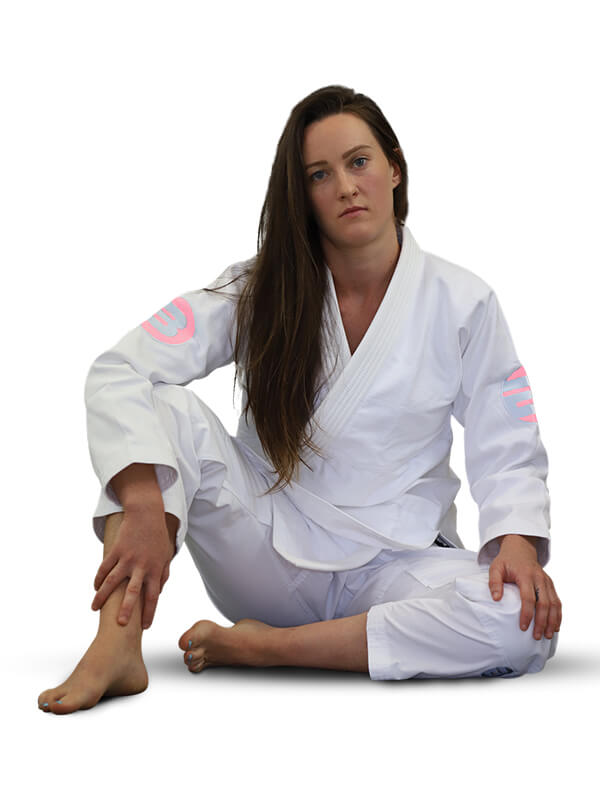Braus Fight Just B Pink Element Womens Gi White