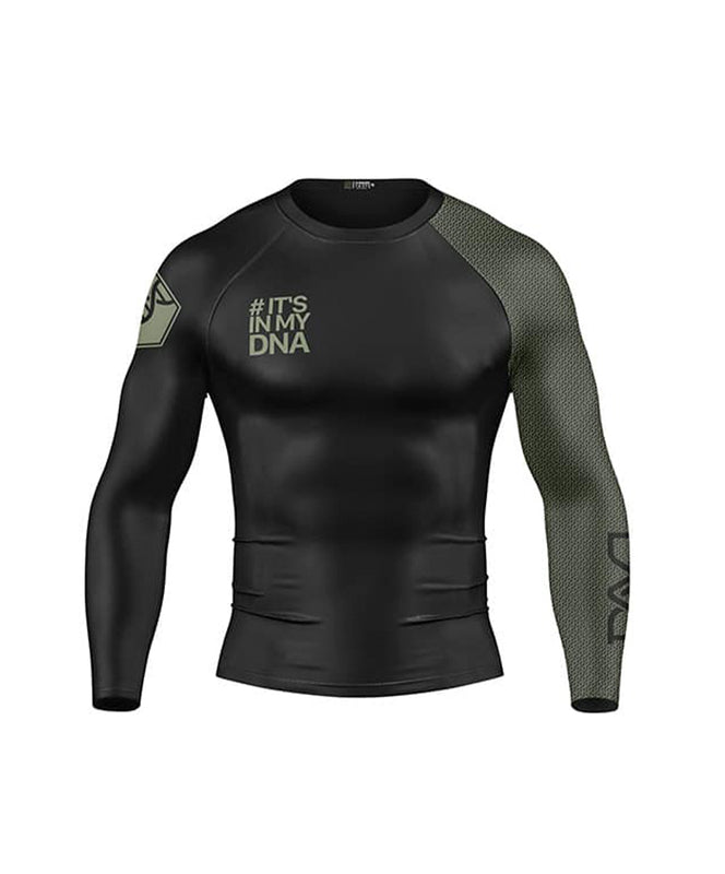 DNA No Gi Rash Guard Long Sleeve Black