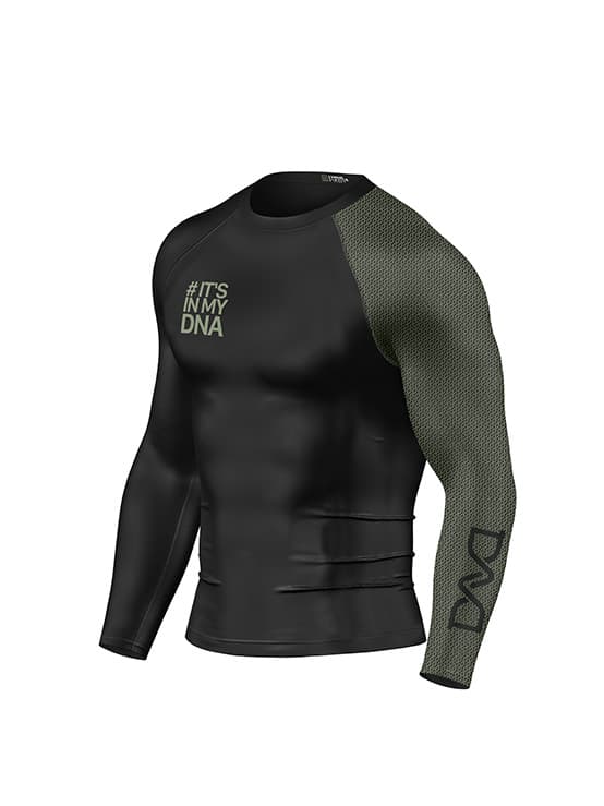 DNA No Gi Rash Guard Long Sleeve Black