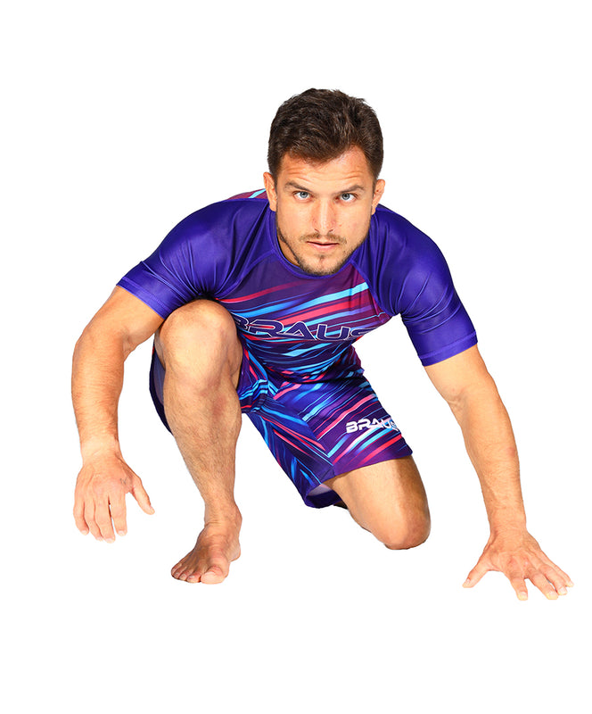 Neon Strike No Gi Rash Guard Short Sleeve