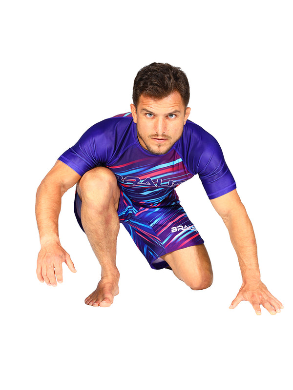 Neon Strike No Gi Rash Guard Short Sleeve