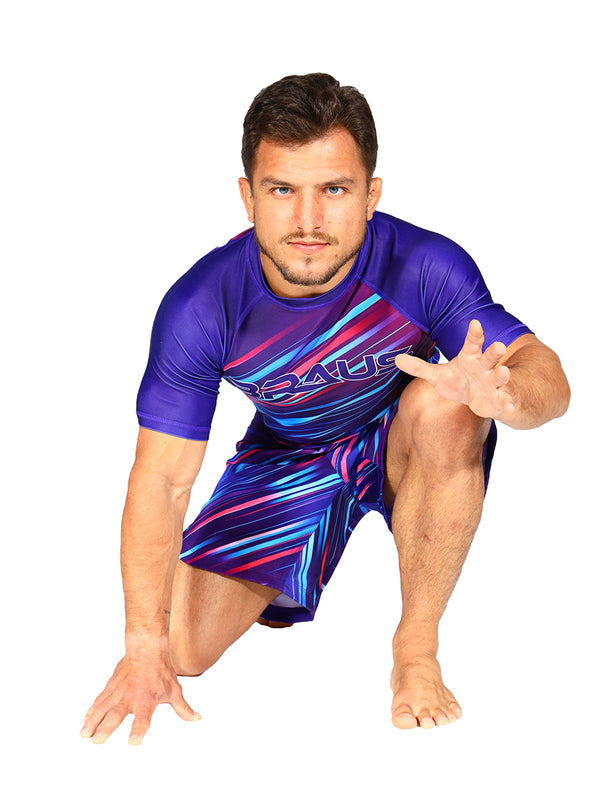Neon Strike No Gi Rash Guard Short Sleeve