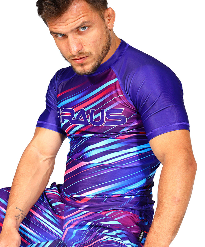 Neon Strike No Gi Rash Guard Short Sleeve