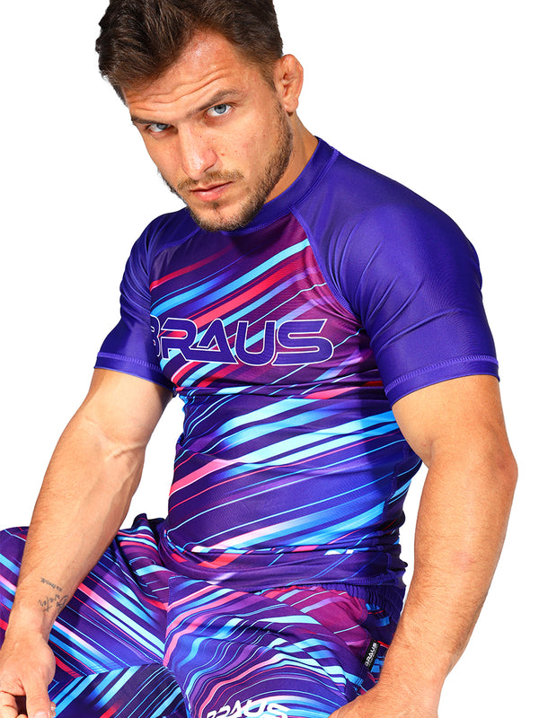Neon Strike No Gi Rash Guard Short Sleeve