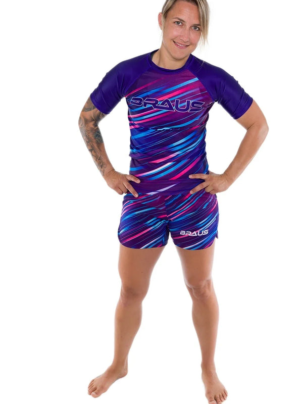 Neon Strike Women's No Gi Rash Guard Short Sleeve