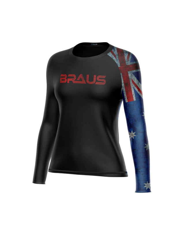 Flags Women's No Gi Rash Guard Long Sleeve