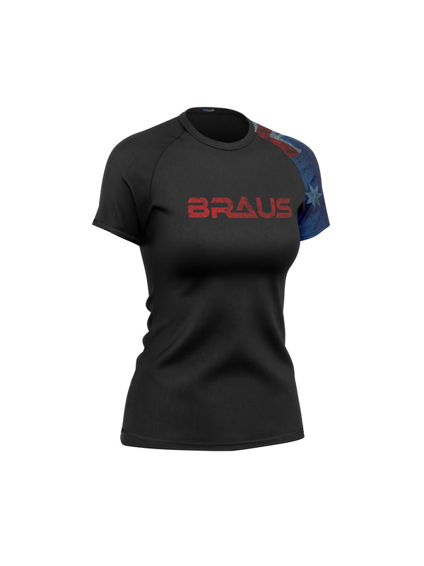Flags Women's No Gi Rash Guard Short Sleeve