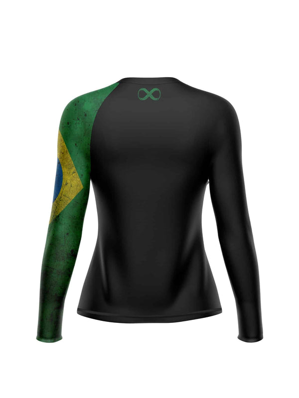 Braus Fight Flags Brazil No Gi Rash Guard Long Sleeve
