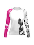 Braus Fight Butterfly Kids No Gi Rash Guard White