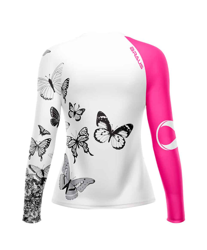 Braus Fight Butterfly No Gi Rash Guard White