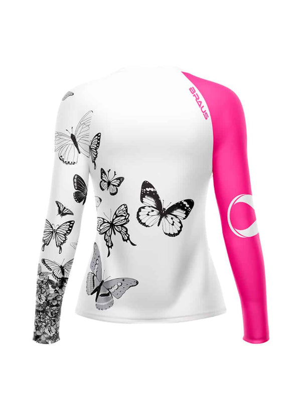 Braus Fight Butterfly No Gi Rash Guard White