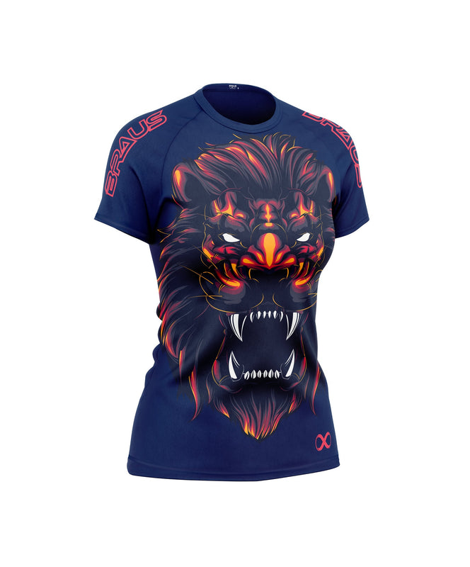 Lion Women's No Gi Rash Guard Short Sleeve