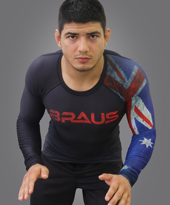 Flags No Gi Rash Guard Long Sleeve