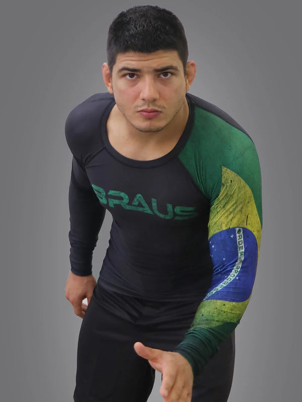 Flags No Gi Rash Guard Long Sleeve
