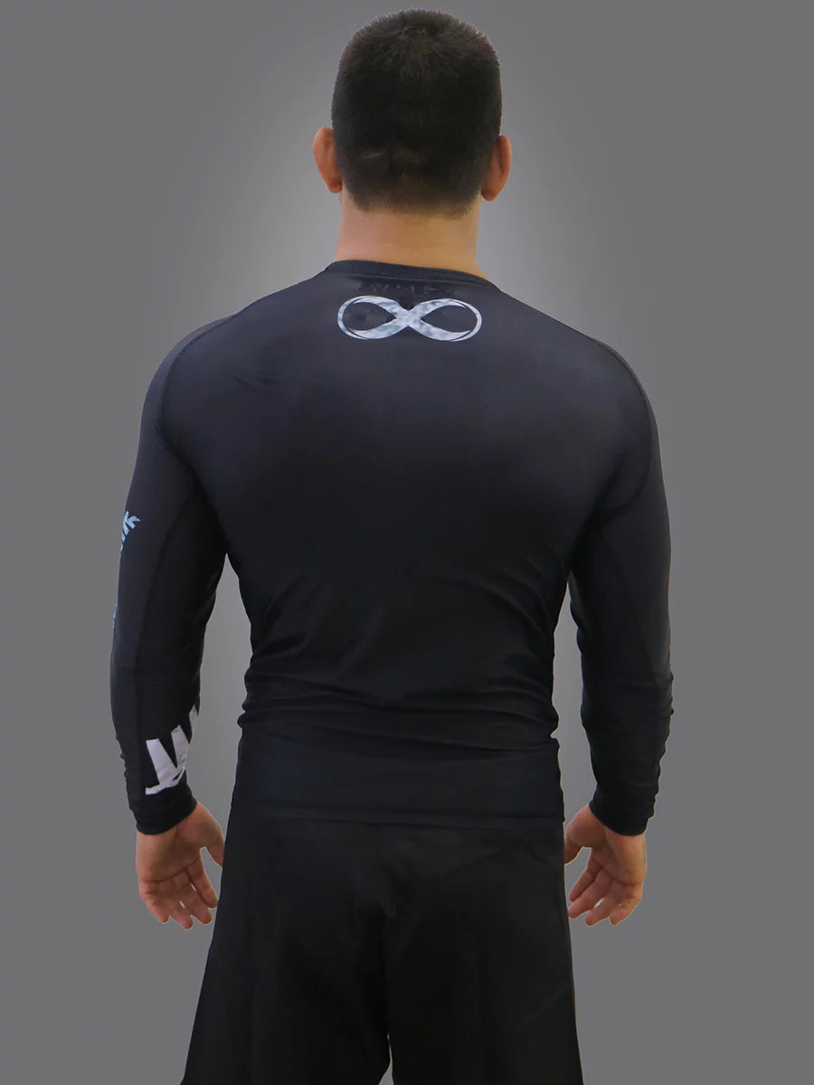 Braus-Fight-Jiu-Jitsu-No-Gi-Grappling-Rash-Guard-Flag-New-Zealand-NZ-Long-Sleeve-Front-Men All Blacks