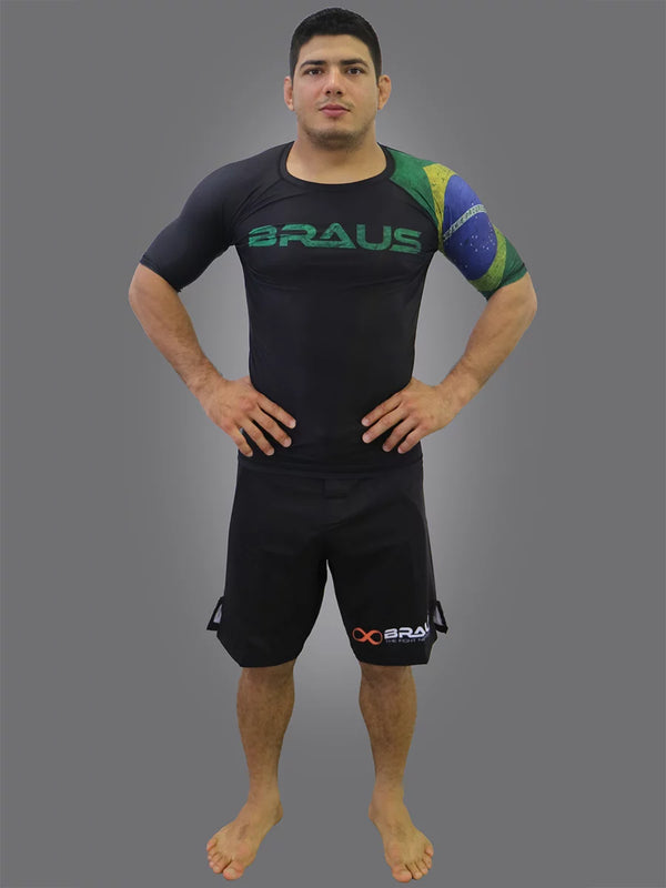 Flags No Gi Rash Guard Short Sleeve