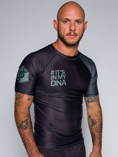 DNA No Gi Rash Guard Short Sleeve Black