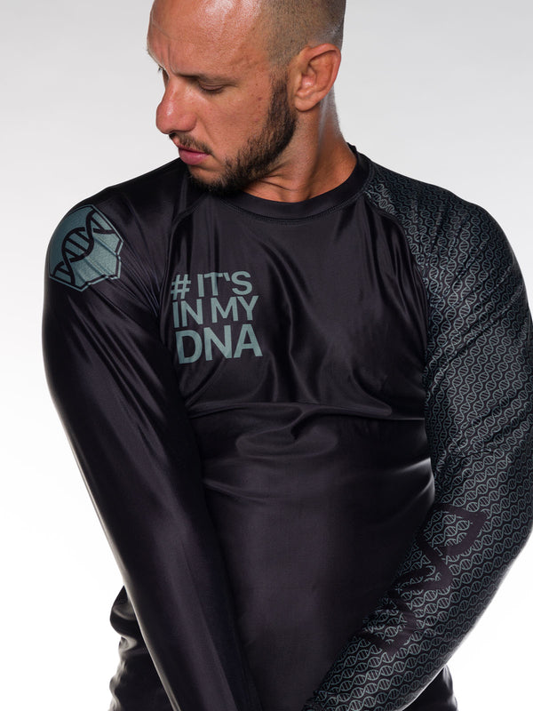 DNA No Gi Rash Guard Long Sleeve Black
