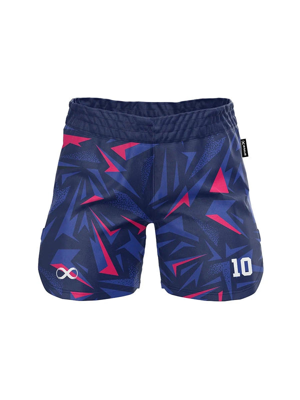 10 Years Women's No Gi Fight Shorts Navy Pink