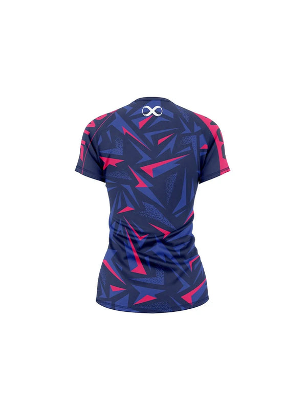 10 Years Women's No Gi Rash Guard Short Sleeve Navy Pink