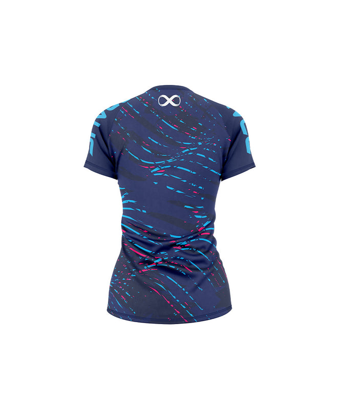 10 Years Women's No Gi Rash Guard Short Sleeve Navy Aqua