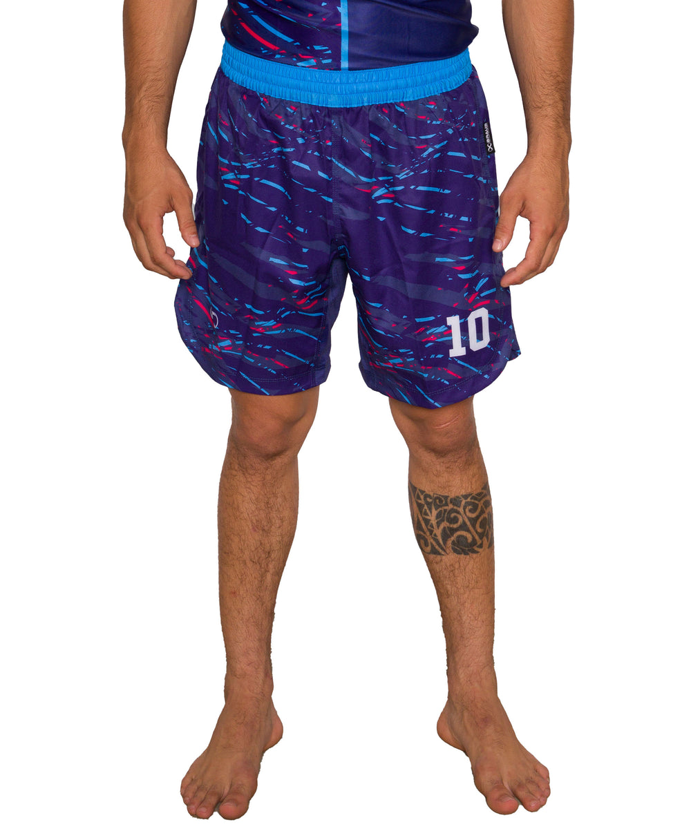 10 Years No Gi Fight Shorts Navy Aqua