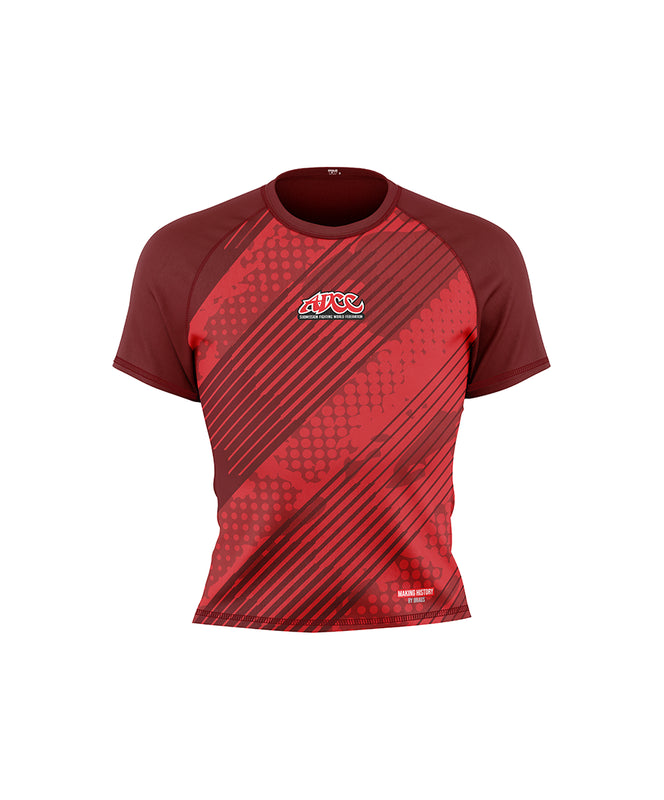 ADCC Red Kids No Gi Rash Guard Short Sleeve