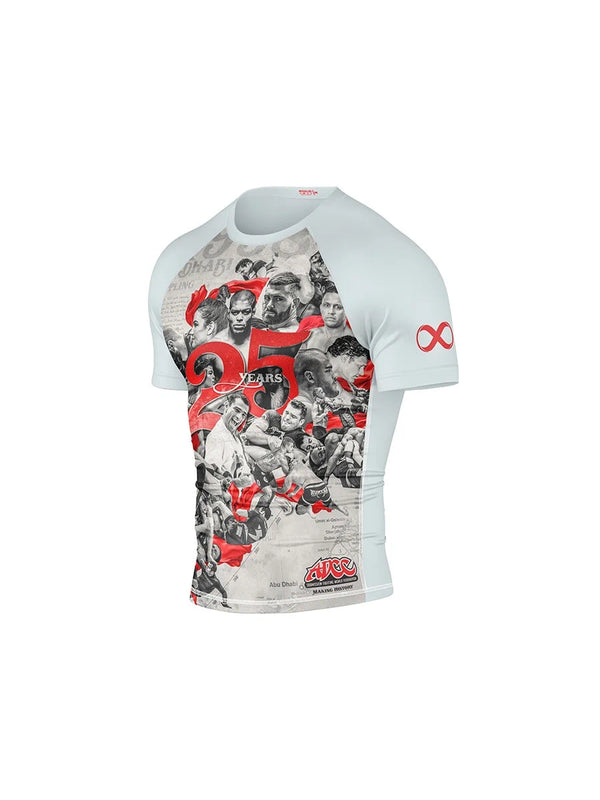 ADCC 25 Years No Gi Rash Guard Short Sleeve Grey