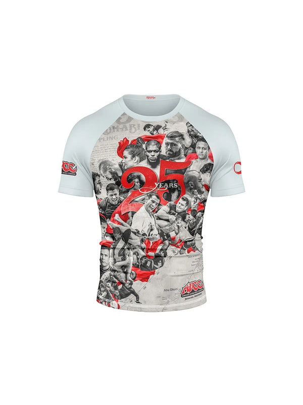 ADCC 25 Years No Gi Rash Guard Short Sleeve Grey
