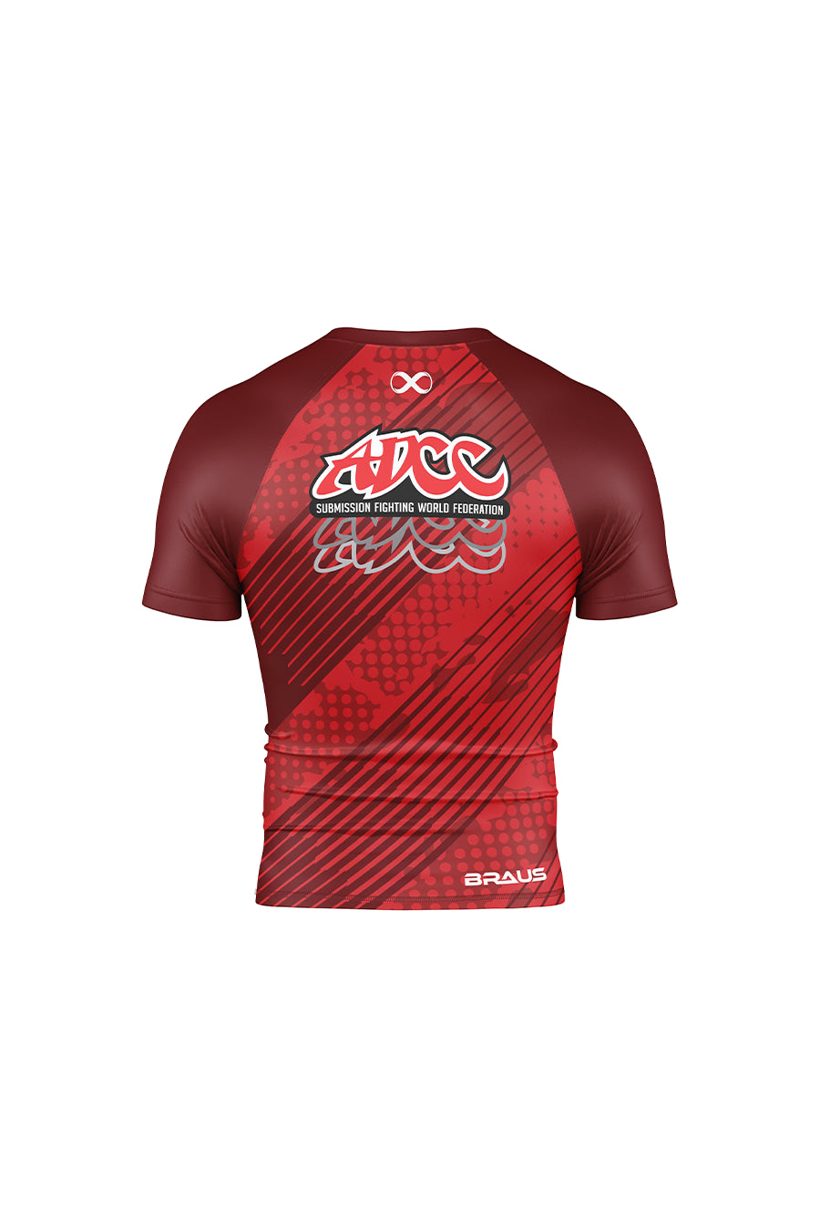 ADCC Red No Gi Rash Guard Short Sleeve