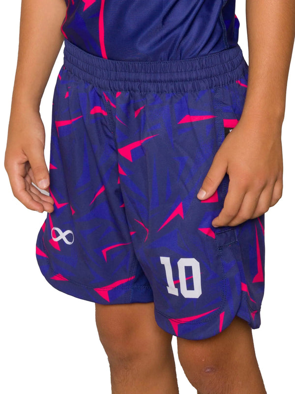 10 Years Kids No Gi Fight Shorts Navy Pink