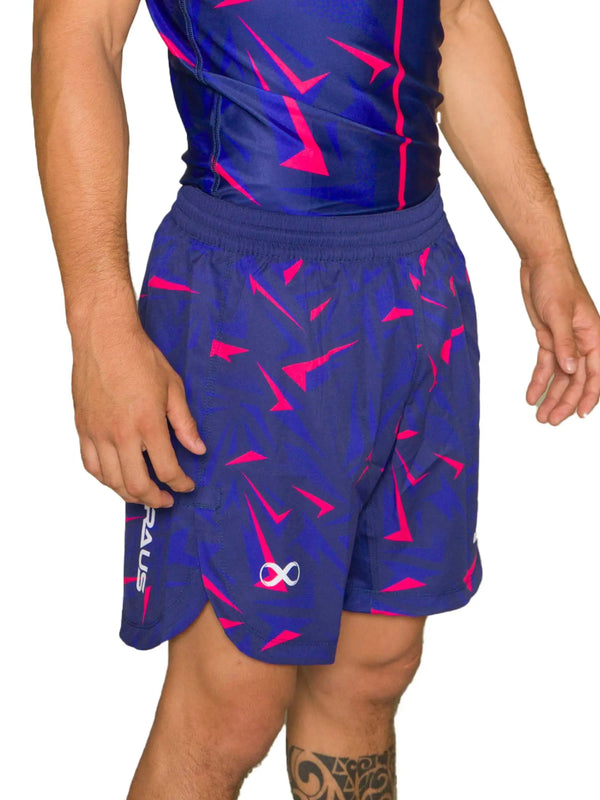 10 Years No Gi Fight Shorts Navy Pink
