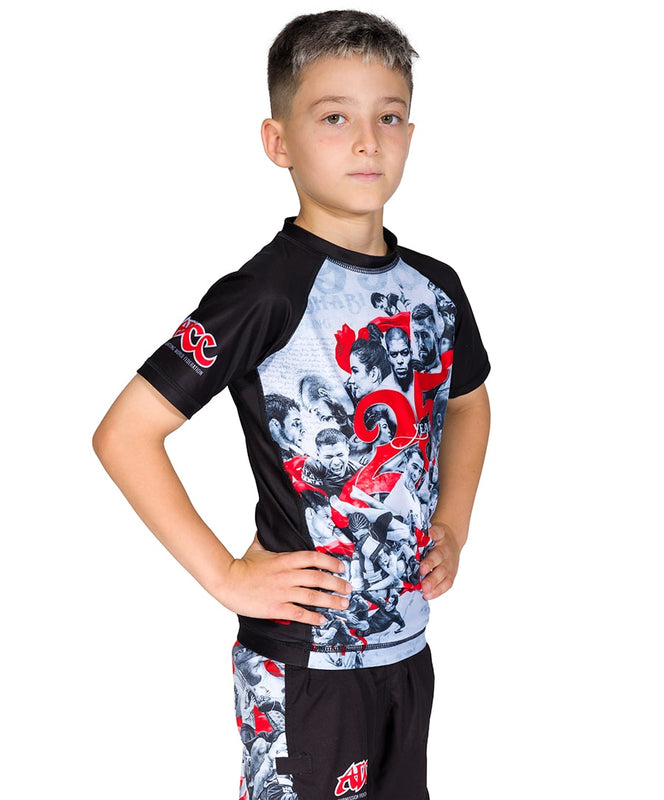 ADCC 25 Years Kids No Gi Rash Guard Short Sleeve Black