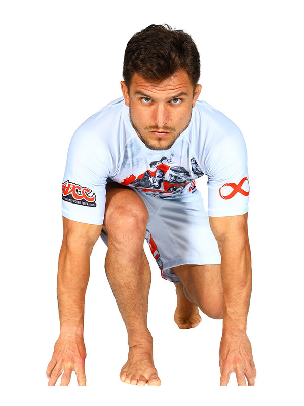 ADCC 25 Years No Gi Rash Guard Short Sleeve Grey