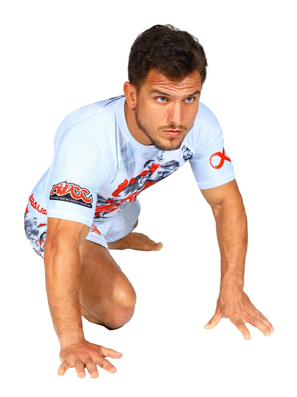 ADCC 25 Years No Gi Rash Guard Short Sleeve Grey