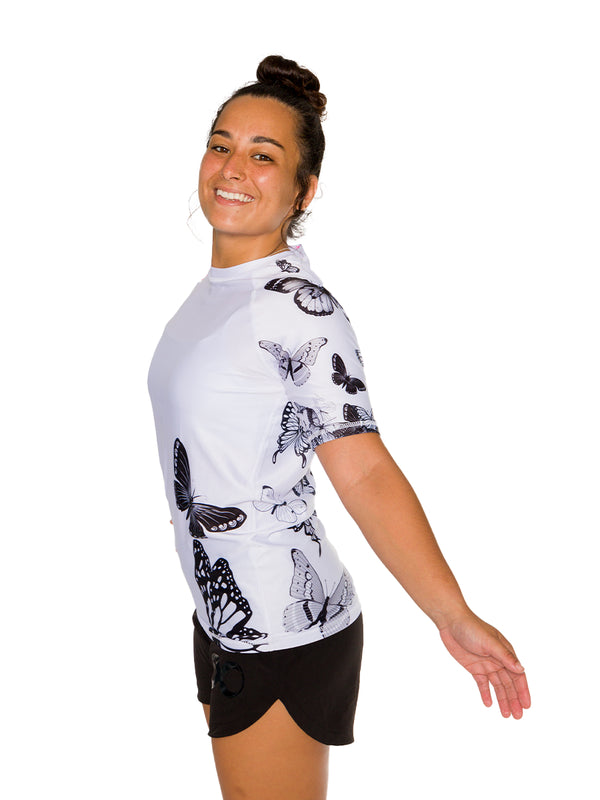 Butterfly Women's No Gi Rash Guard Short Sleeve