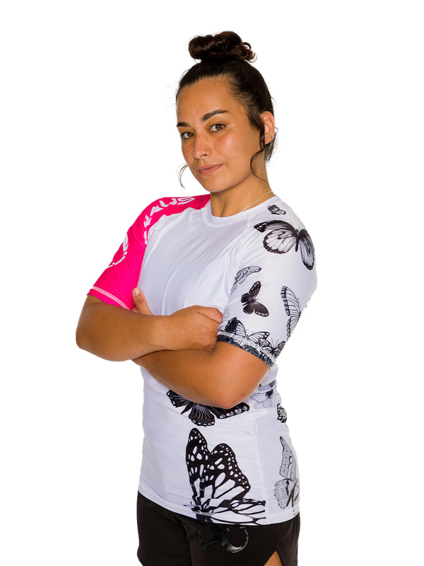 Butterfly Women's No Gi Rash Guard Short Sleeve
