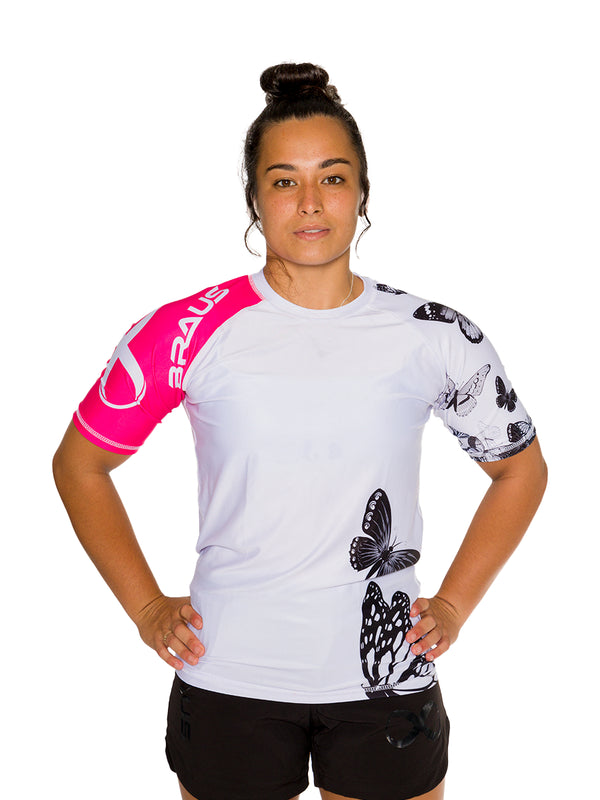 Butterfly Women's No Gi Rash Guard Short Sleeve