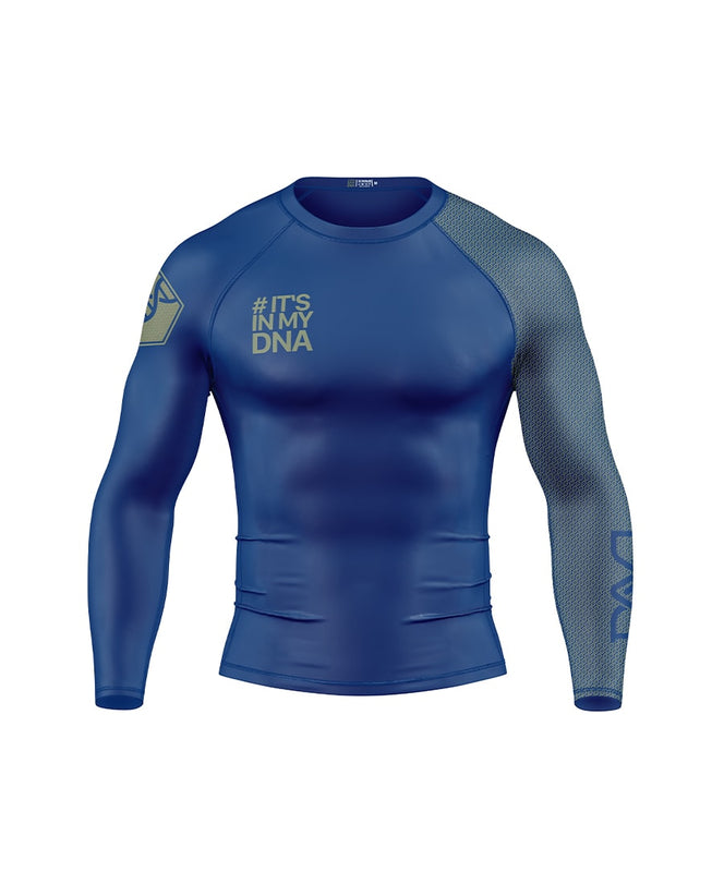 DNA No Gi Rash Guard Long Sleeve Blue