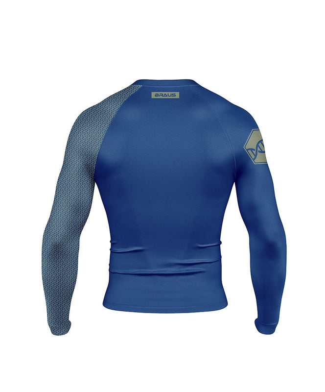 DNA No Gi Rash Guard Long Sleeve Blue