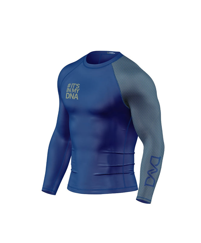 DNA No Gi Rash Guard Long Sleeve Blue