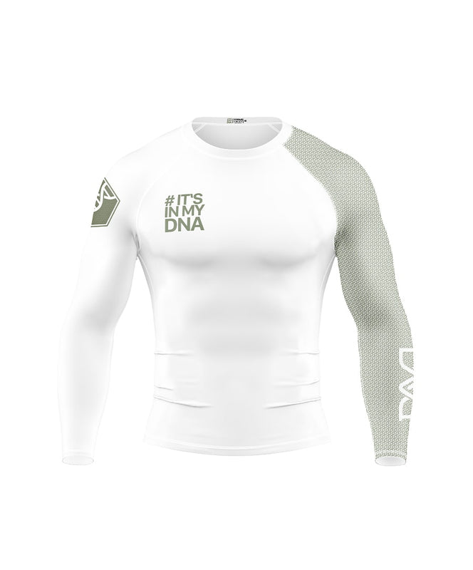 DNA No Gi Rash Guard Long Sleeve White