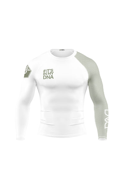 DNA No Gi Rash Guard Long Sleeve White